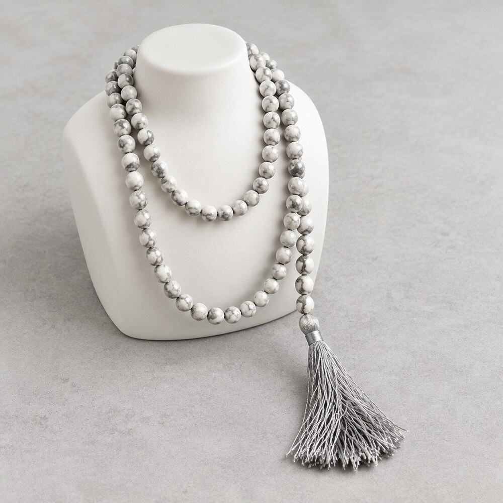 Vintage Carrara Mist Tassel Necklace